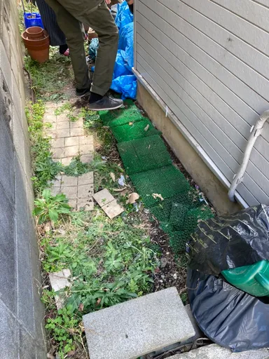 お庭 回収後