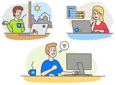 完全リモートワーク事例