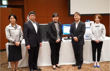 6月25日に実施した島津製作所と堀場製作所による共同会見の様子