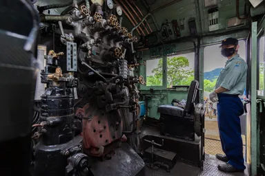 蒸気機関車運転台見学　イメージ