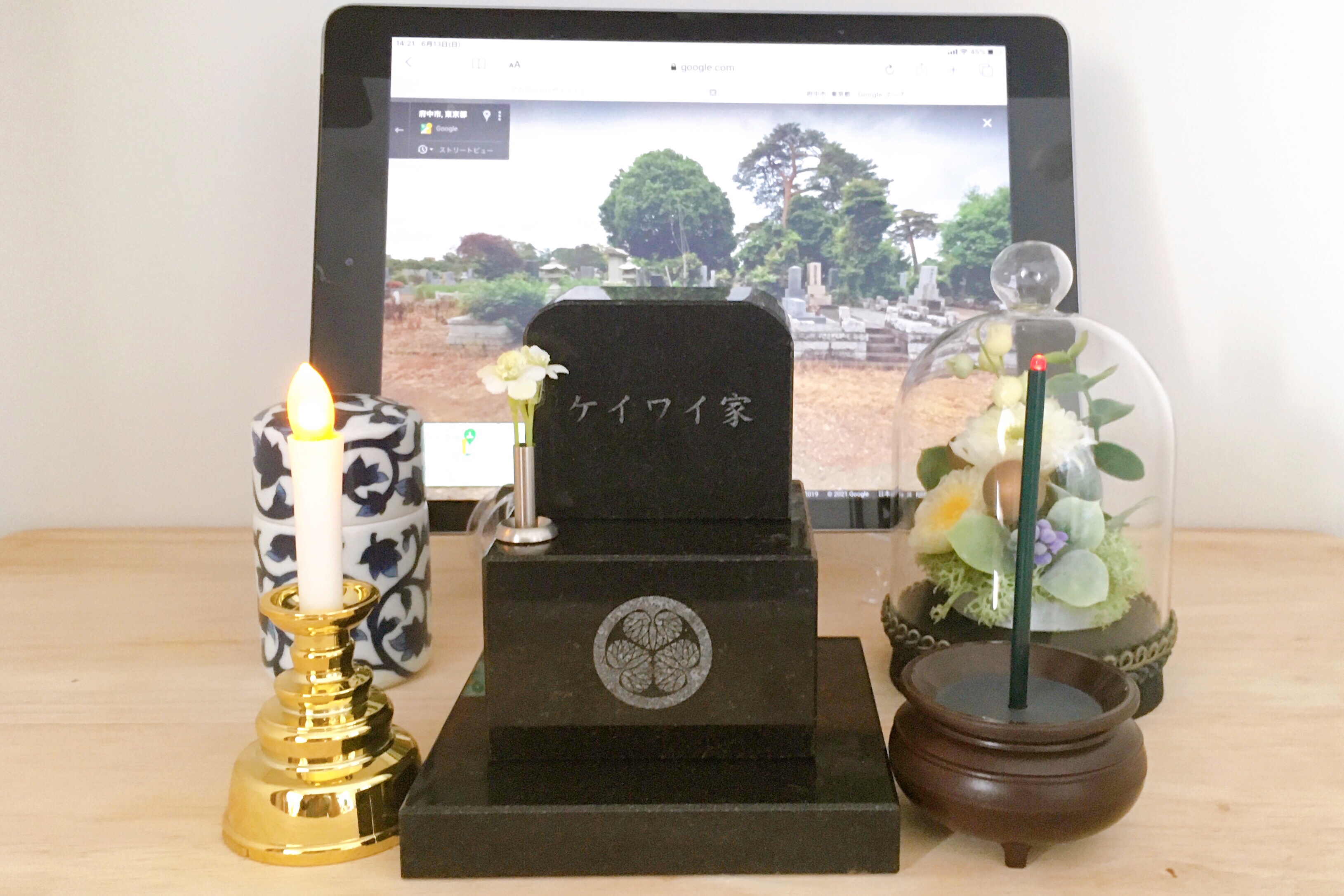 本物のお墓と同じ素材を使用！自宅のどこにでも設置が可能な