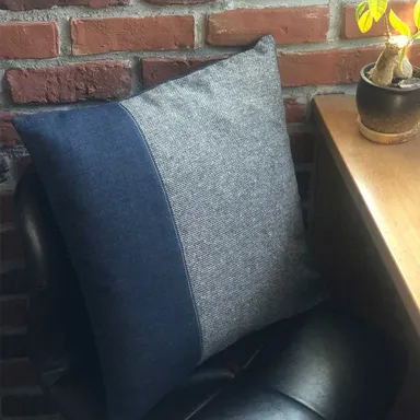 グレーテキスタイル クッションカバー