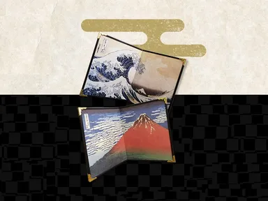 北斎ミニ屏風_片岡屏風店