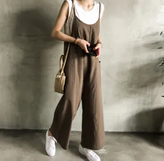 ［NANING9］ワイドパンツサロペット