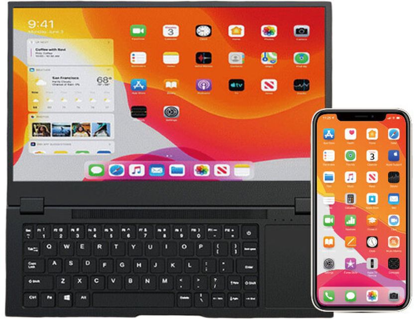 スマホがPC化！大きな画面とキーボードで移動時間も 作業が