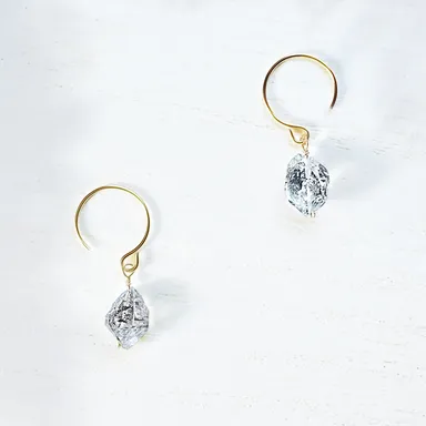 [14Kgf] Double point quartz pierce