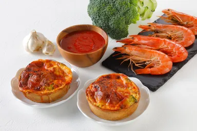 海老とブロッコリーのトマトクリーム