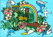 TAMOの作品「Map of Oahu」