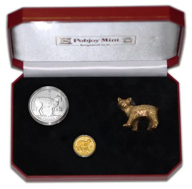 キャットコイン発行25周年記念　金・銀貨2種セット