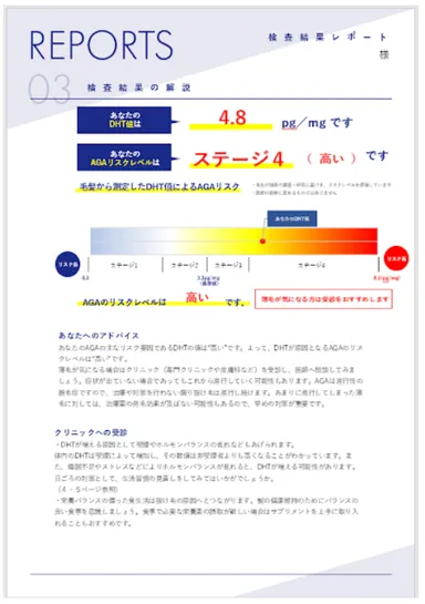 ※レポートイメージ（メールでお届けします）