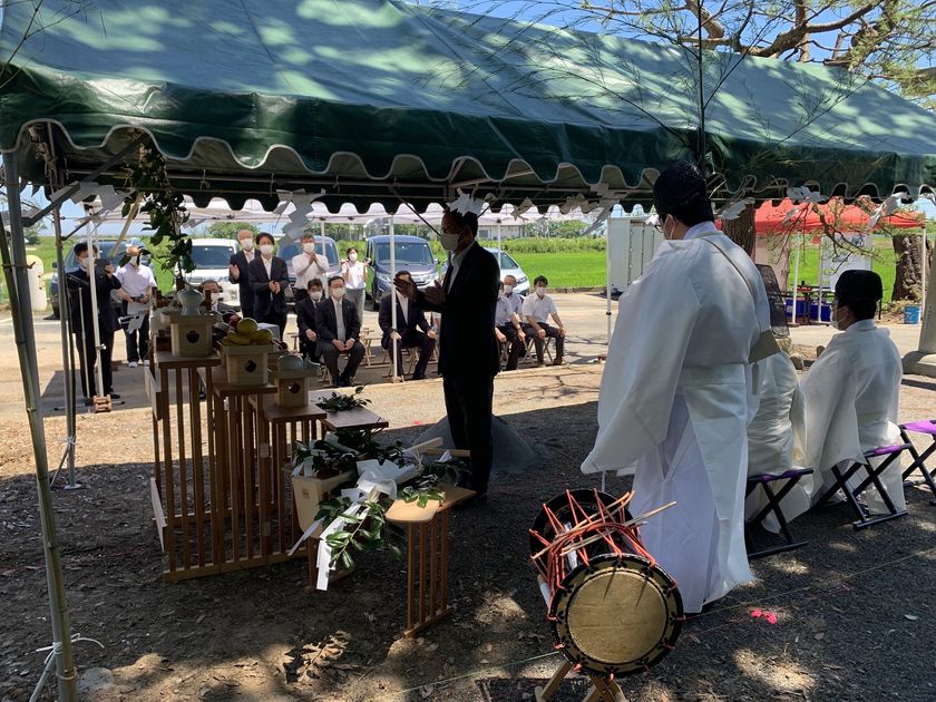 【創建】 「災害被災神社再建・復興プロジェクト」 第4社『清神社(せいのじんじゃ)』地鎮祭を実施 (7月17日／福島県双葉郡)