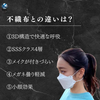 一般的な不織布マスクとの違い