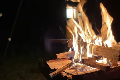 オリジナル焚火台制作中