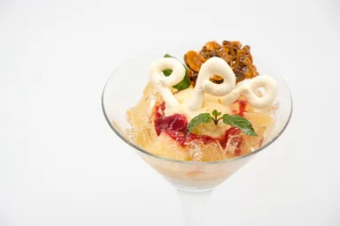 福島県から届いた桃たっぷり　ピーチ・メルバ