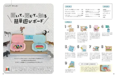 小さな子にとっては、ふれるもの・見るもの、なんでも良い刺激に！簡単にできる工作おもちゃやお家あそびのレシピが満載。