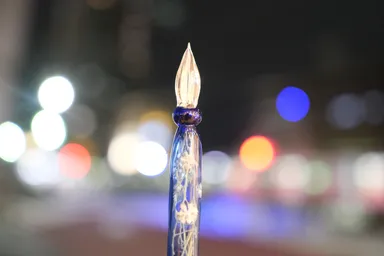 ペン先までハンドメイドのガラスペン六花