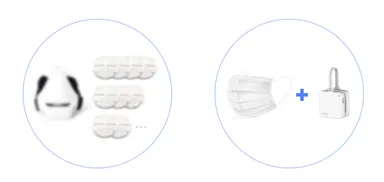 市販のフィルター付きマスクとエアークリップ