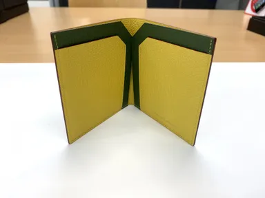 二つ折りウォレット(グリーン＆イエロー)2