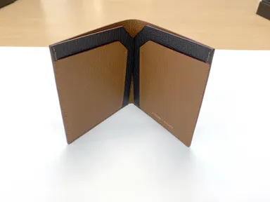 二つ折りウォレット(ダークブラウン＆キャメルブラウン)2