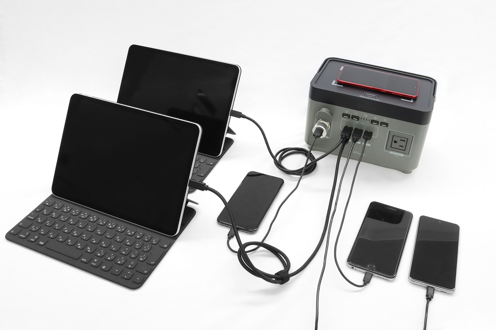 ST-POBTTY-300W-GL STAYER ワイヤレス充電搭載 ポータブル電源 正弦波