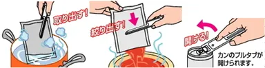 レトルトしぼり　使い方