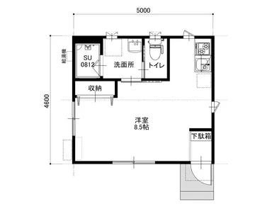 居住向けユニットハウス平面図