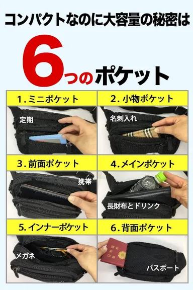 6つのポケット