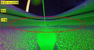 座りション実験跳ねている様子