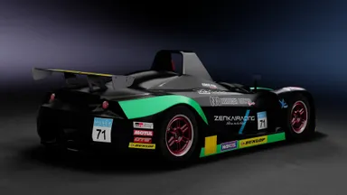 ZENKAIRACINGライソンMJのスキンを纏うZITA-01 バックショット