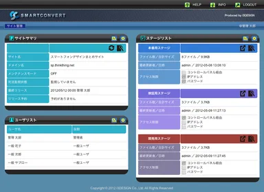 サイト管理画面