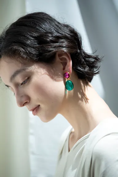 ルミエール バイカラーイヤリング(エニグマティック)