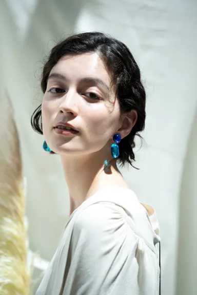 ルミエール バイカラーイヤリング(ラメール)