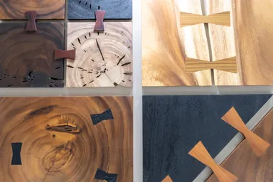 タイから26社が出展。廃材をアップサイクルした新素材の提案も行う。