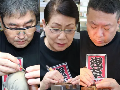 浅草ハンコ名人会の職人たち