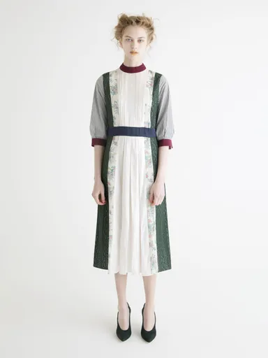 【パッチワークワンピース／ブラックミックス(税込46,200円)】