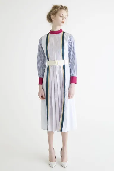 【カラーブロックシャツワンピース(税込57,200円)】