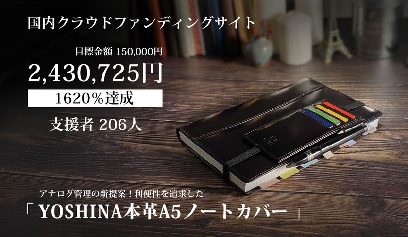 アナログ管理の新提案！最大3冊収納できる利便性を追求した「YOSHINA本 