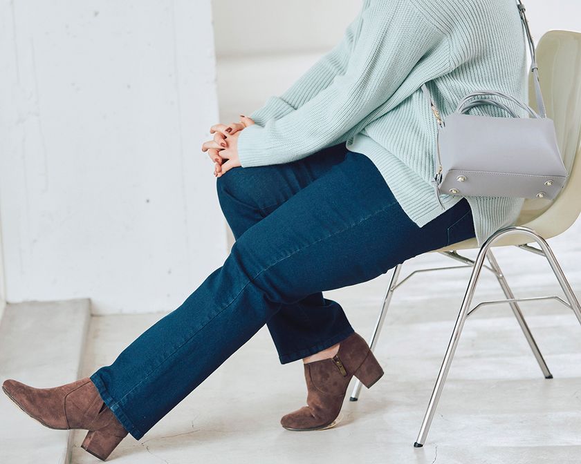 ベルメゾン
ぽっちゃり女性の声をもとに開発
はくだけで下半身のシルエットを美しく整える
ストレッチデニム【ガードル風インナーパンツ内蔵】
9月24日より販売開始