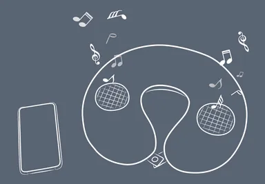 Bluetooth接続ミュージックネックピロー