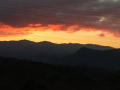 テント設置場所からの夕焼け