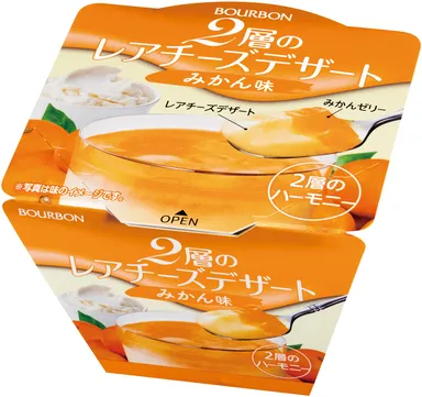 2層のレアチーズデザート みかん味