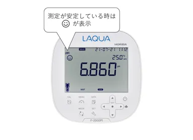 ピクトグラム表示機能によって測定値の安定状況などをお知らせ