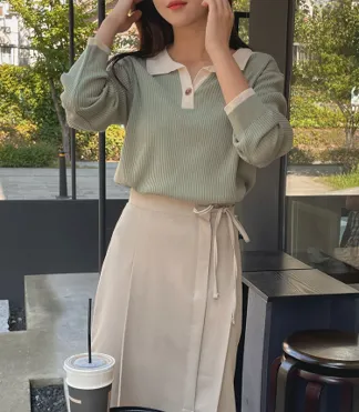 ［CHERRYKOKO］ニューオープニングバイカラーニット