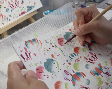 彩色風景(気球)