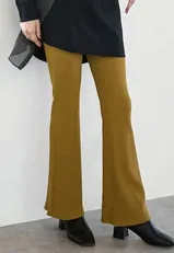 リブフレアパンツ