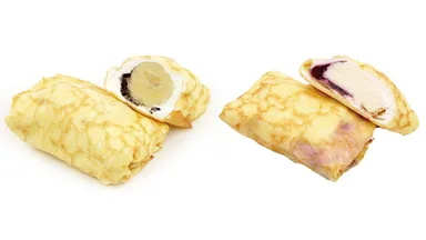 EKI na CAFE チョコバナナクレープ レアチーズブルーベリークレープ