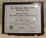 Marquis Who's Who in America 2022 Listee 盾(Plaque)   