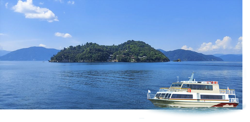 ＜長浜港から竹生島へ行こう！毎便15名様限定！＞
米原市民と東近江市民を対象とした
竹生島クルーズ乗船料半額キャンペーンを実施します