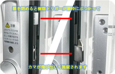 自動施錠の仕組み