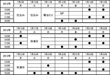 タイムテーブル